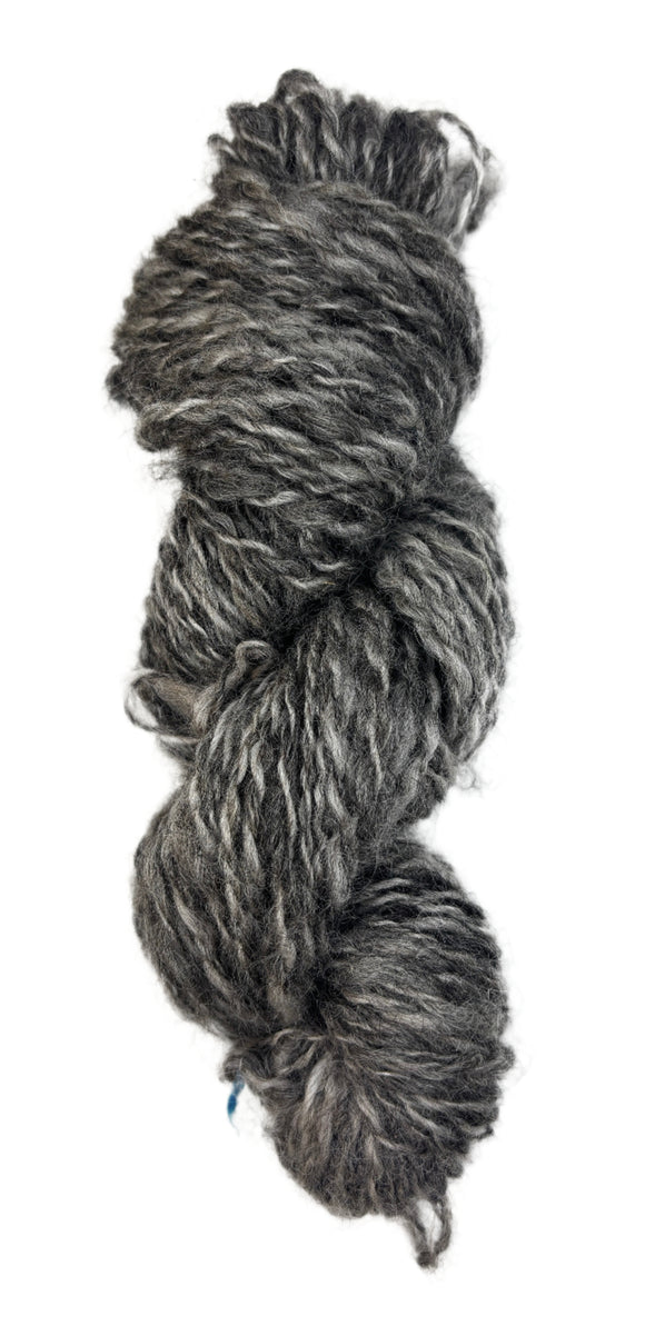 Black and grey handspun yarn