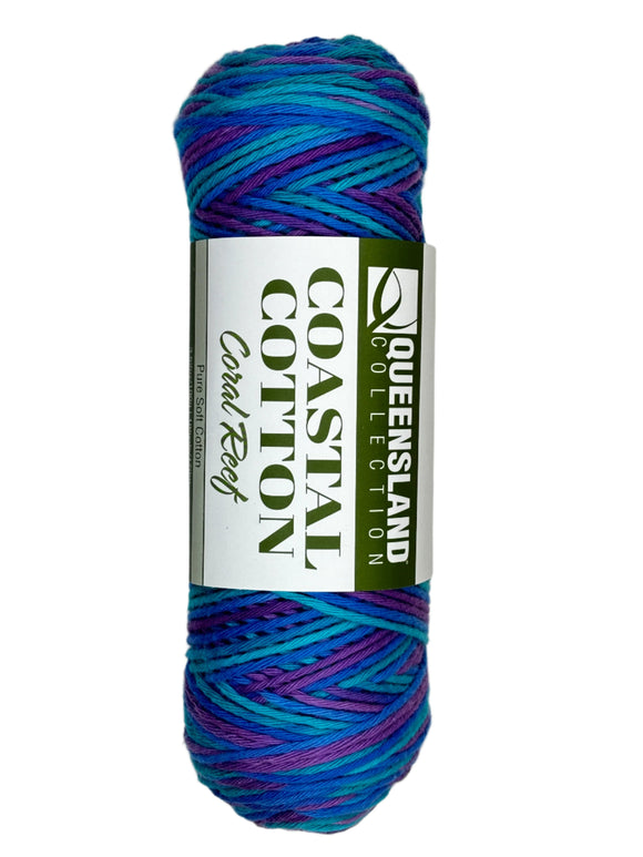 teal blue purple skein of yarn