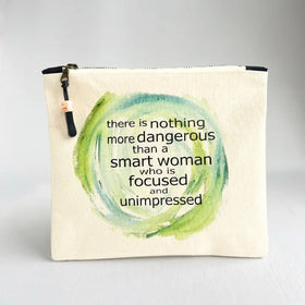 Pretty Clever Words - Canvas Zipped Bags