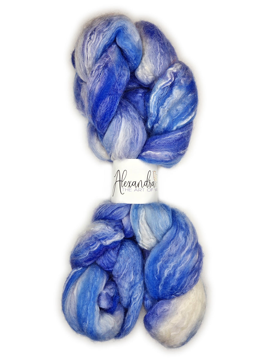 Alexandra Merino, Bamboo, & Silk Fiber Blend color periwinkle