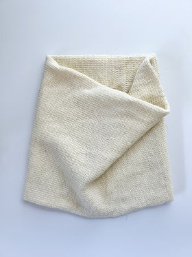 Basic Knit infinity Cowl knit in a off-white yarn