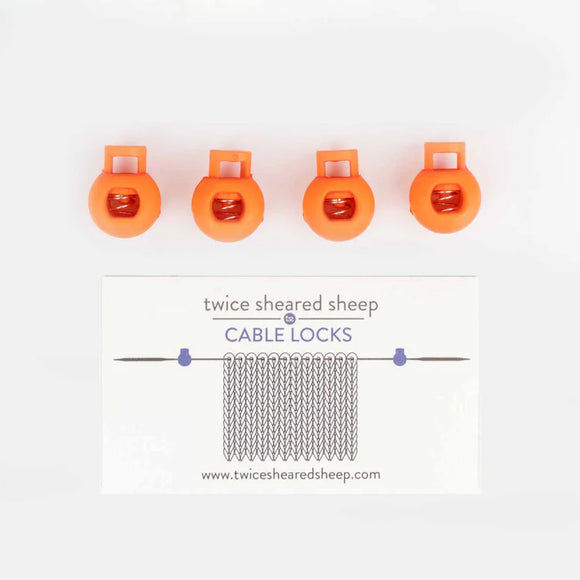 Twice Sheared Sheep: Cable Locks - Circular Needle Cord Stops
