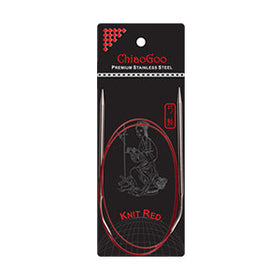 ChiaoGoo SS Knit Red Needles - Circular 40"