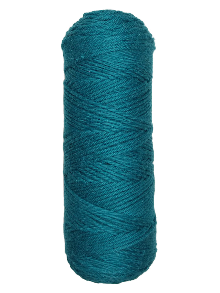 A photo of a skein of teal Coastal Cotton Cotton Yarn