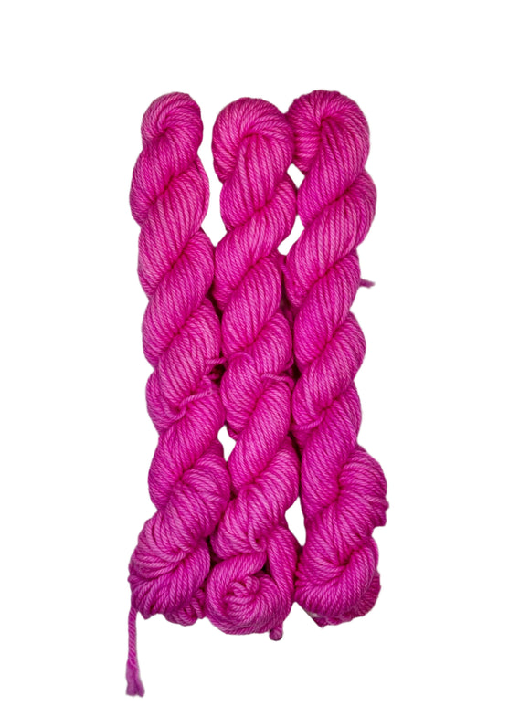 Bright pink mini skein