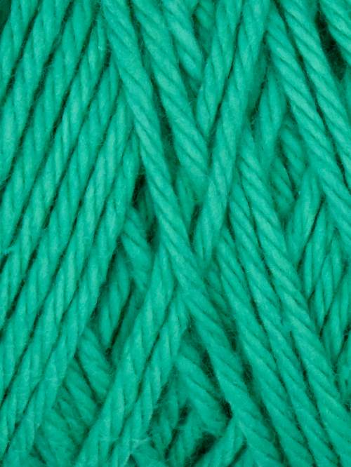 Turquoise colored skein of yarn