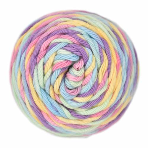 Pastel Striped Skein of Yarn
