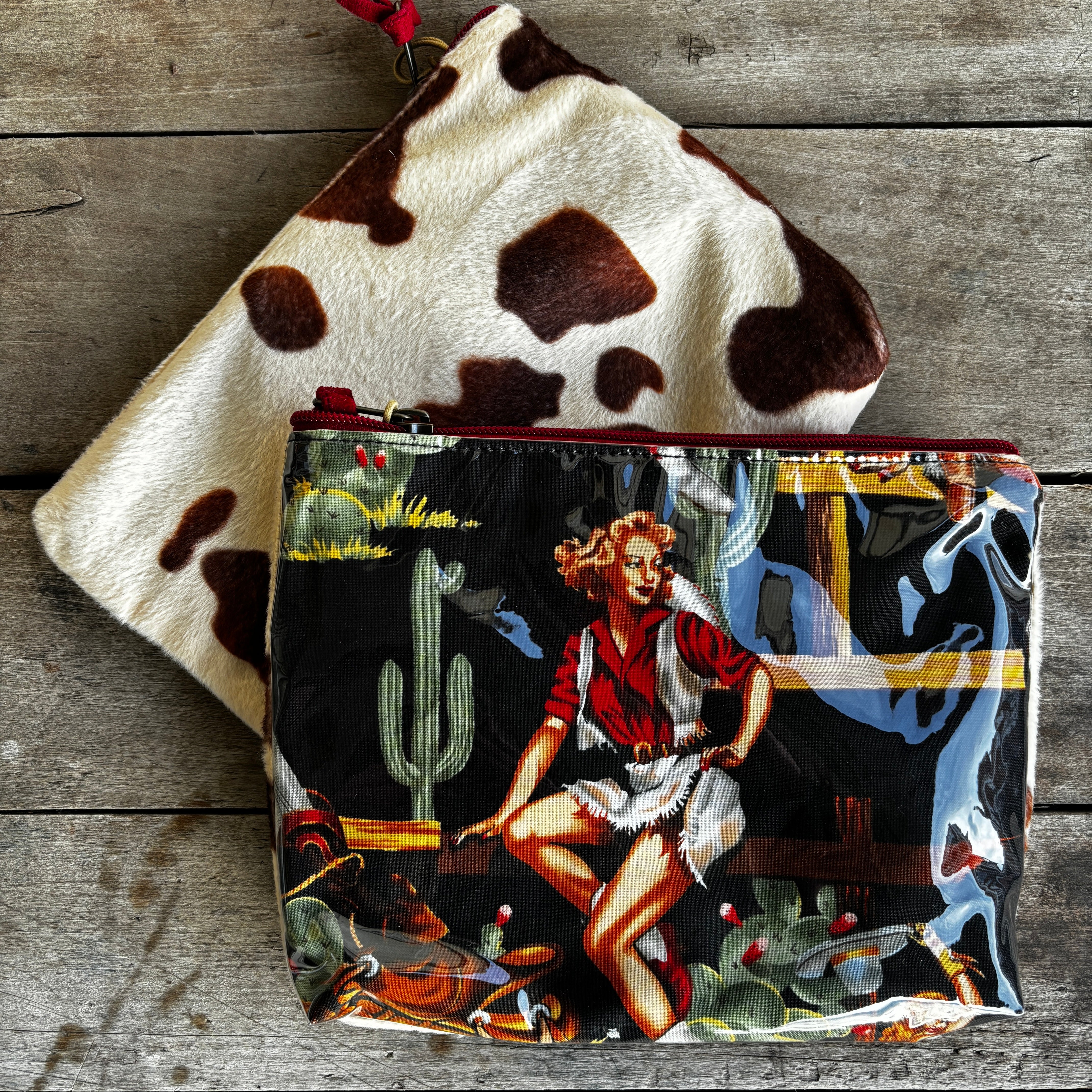 Atenti Western Themed Accessories Pouch