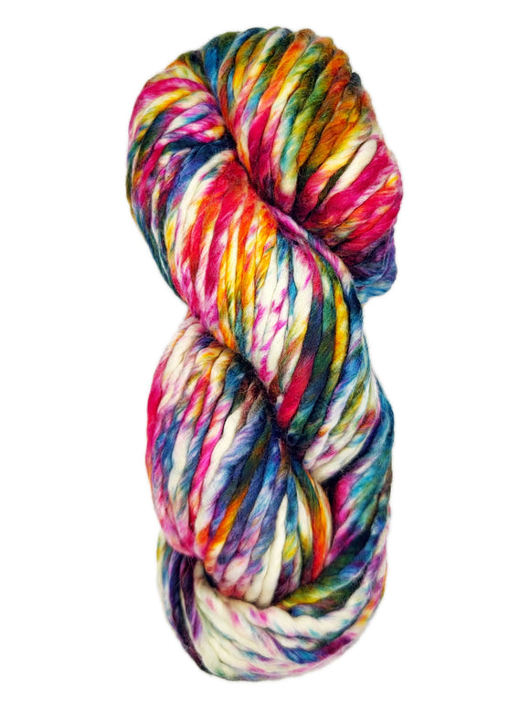 A colorful skein of Malabrigo Rasta yarn