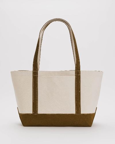 Baggu Heavyweight Canvas Tote brown and tan