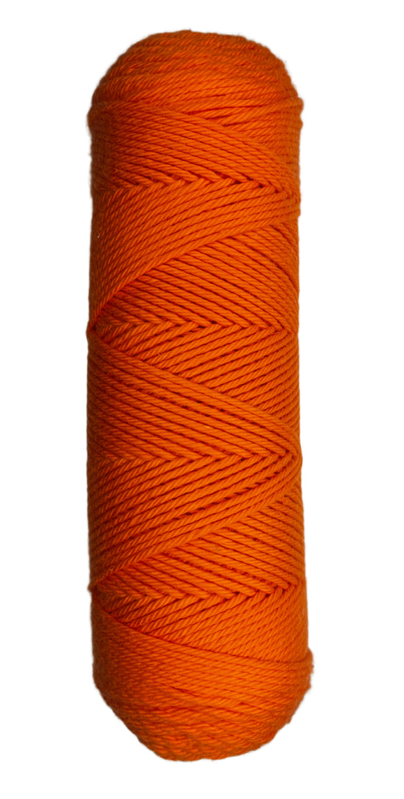 Persimmon Orange skein of cotton yarn