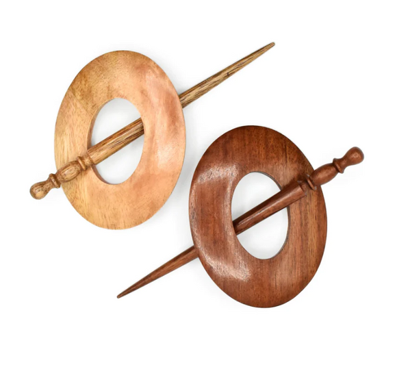 LYKKE Wood Shawl Pin