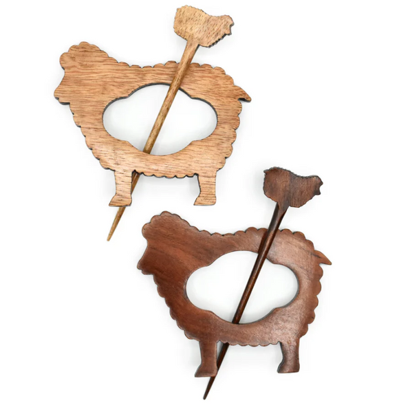 LYKKE Wood Shawl Pin