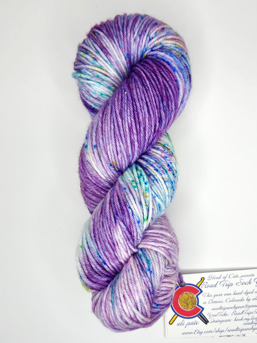 Road Trip 2023 DK weight yarn color purple and blue