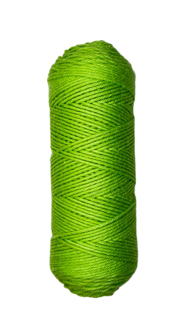 Skein of Coastal Cotton Yarn in the color bright green