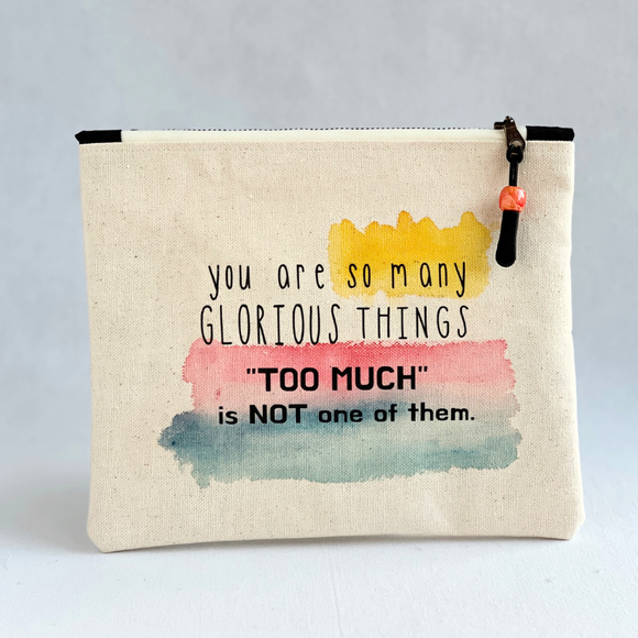 Pretty Clever Words - Canvas Zipped Bags