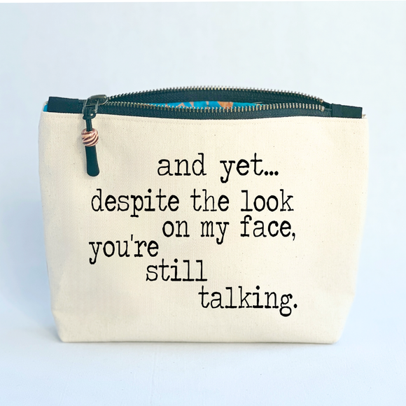 Pretty Clever Words - Canvas Zipped Bags