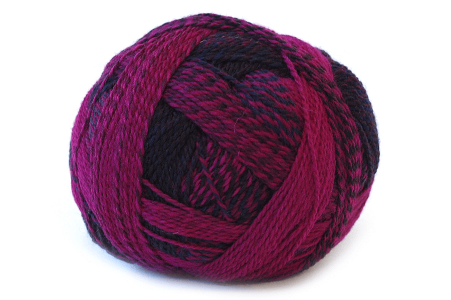 Schoppel Wolle Crazy Zauberball yarn color red and navy blue