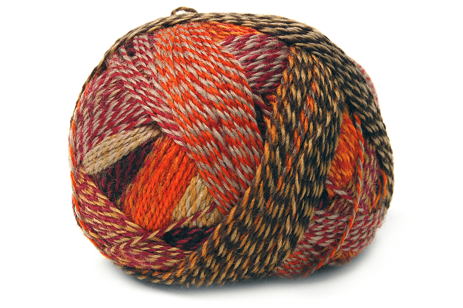 Schoppel Wolle Crazy Zauberball yarn color orange and black