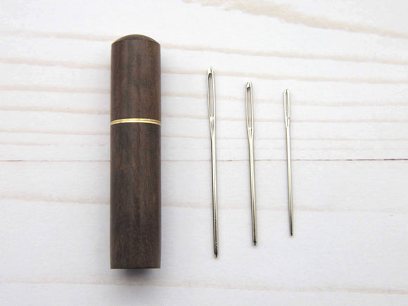 Fox & Pine Stitches: Wooden Darning Needle Storage Cases Tapestry Knitting