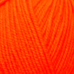 Photo of a neon orange sample of Encore Plymouth Yarn