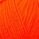 Photo of a neon orange sample of Encore Plymouth Yarn