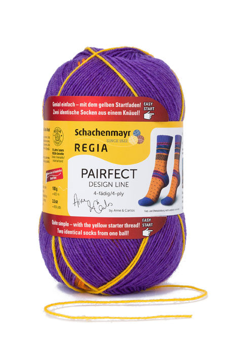 Regia Pairfect yarn color purple/yellow