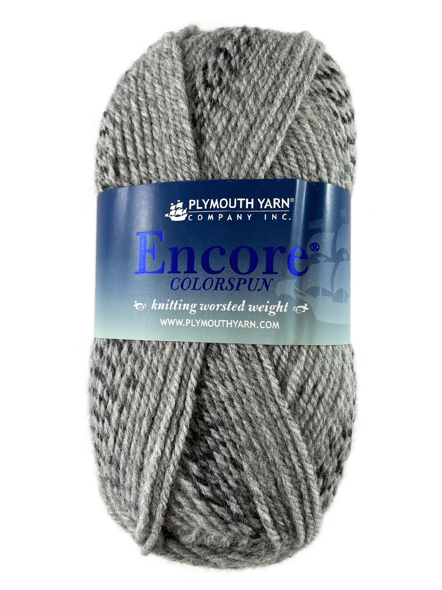 A neutral mix of Plymouth Encore Colorspun yarn