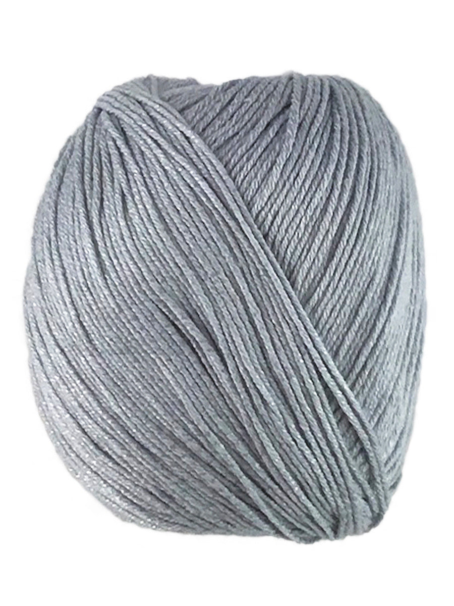 A grey skein of Universal Bamboo Pop yarn