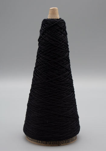 Lunatic Fringe Yarns 10/2 Mercerized Cotton Tubular Spectrum 1.5 oz cone color black