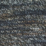 A gray mix of Plymouth Encore Colorspun yarn