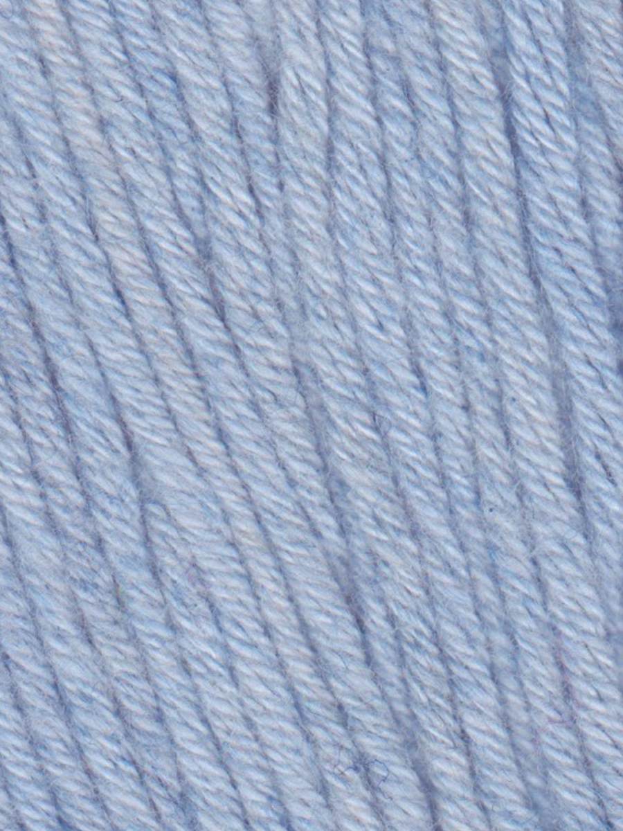 Close up photo of the Jody Long Summer Delight light blue colored yarn