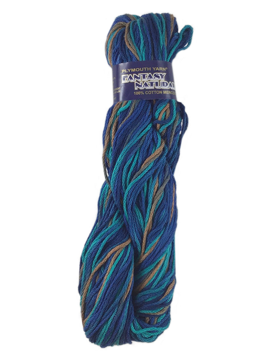 A blue mix of Plymouth Fantasy Naturale yarn