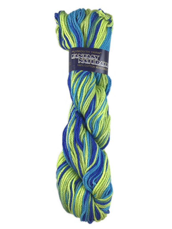 A colorful skein of Plymouth Fantasy Naturale yarn