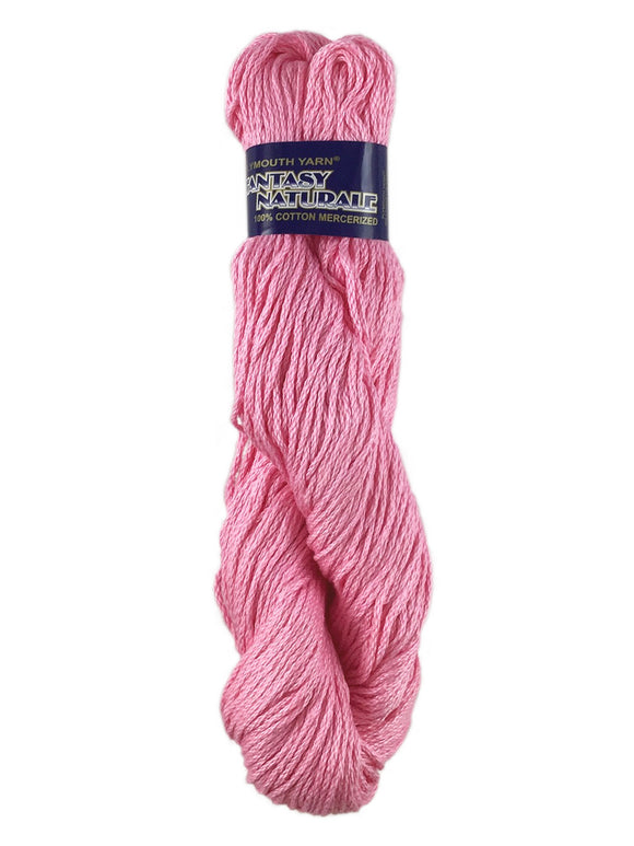 A pink skein of Plymouth Fantasy Naturale yarn