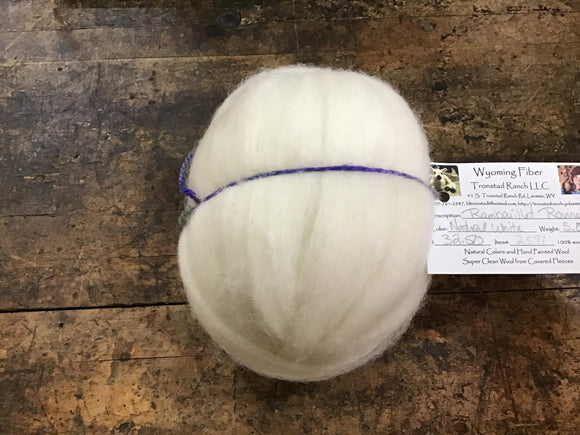 Tronstad Ranch White Rambouillet Roving