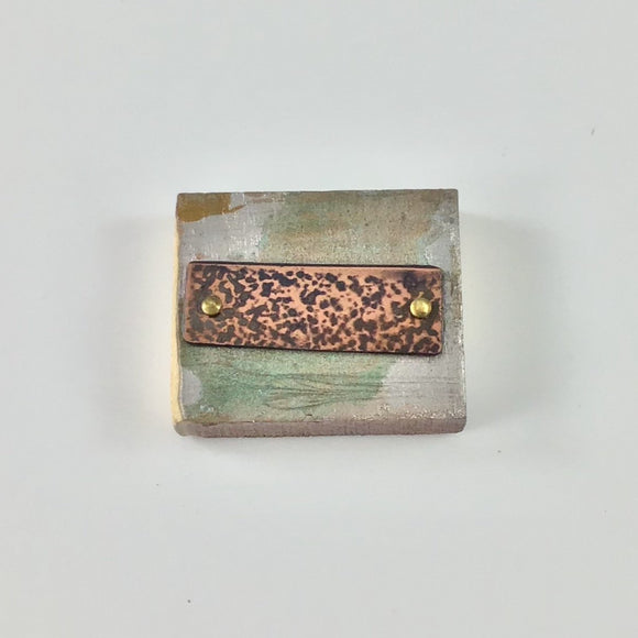 Magnetic Shawl Pin One of a Kind- Square 6