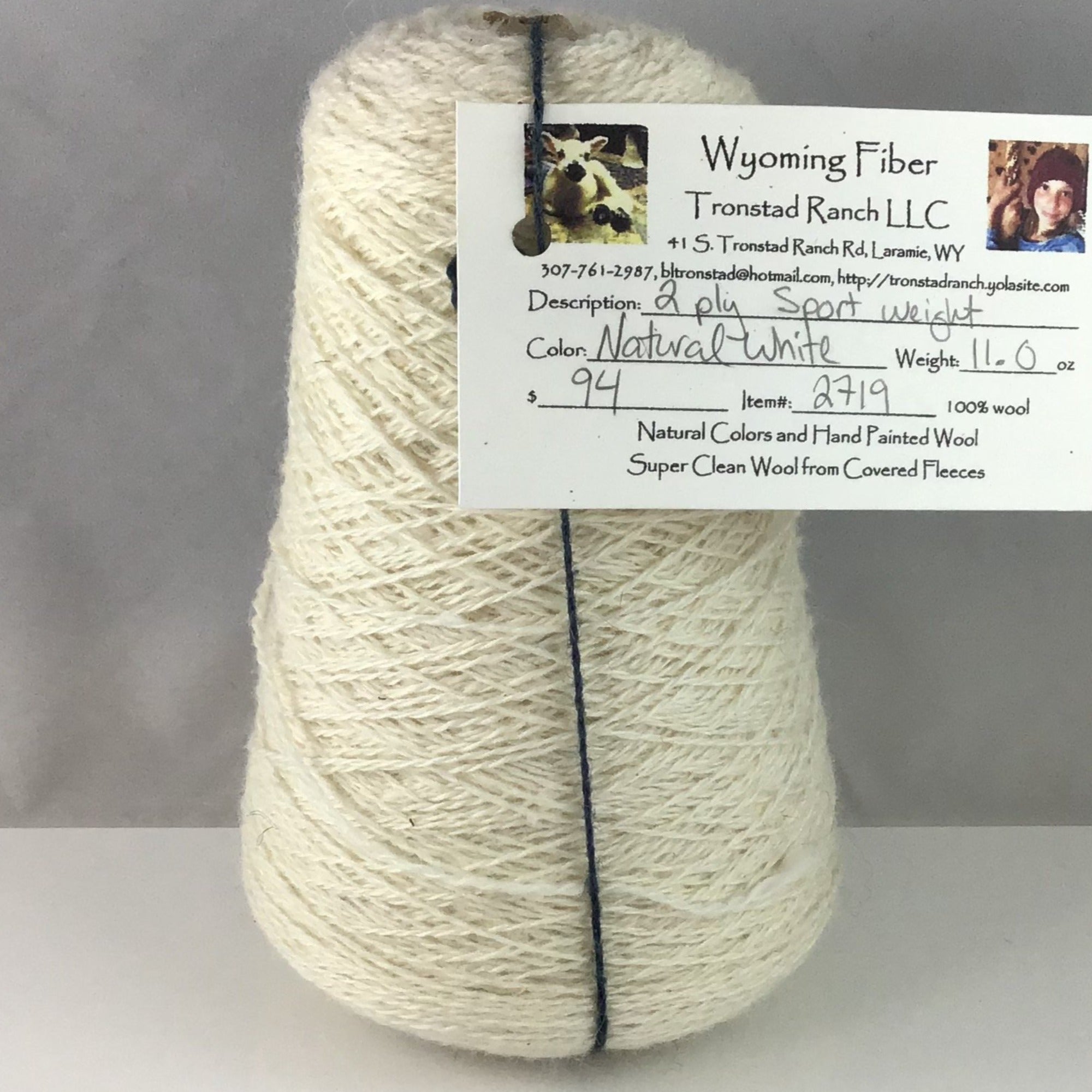 Tronstad Ranch Wool 2-Ply Sport Yarn - Cowgirl Yarn