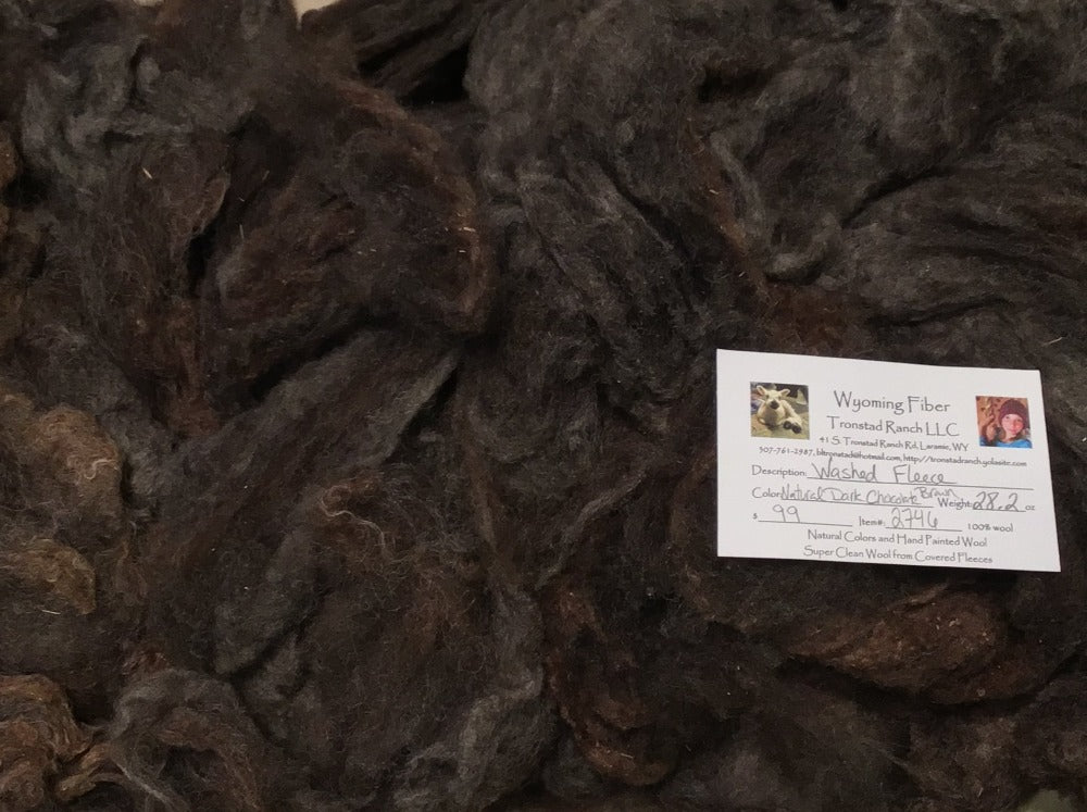 Tronstad Ranch Natural Dark Chocolate Brown Fleece From #115 28.2 Ounces