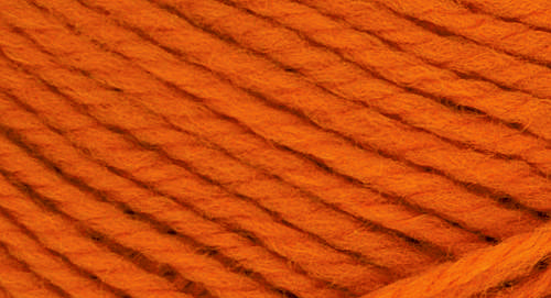 A close-up photo of an orange sample of Nature Spun yarn