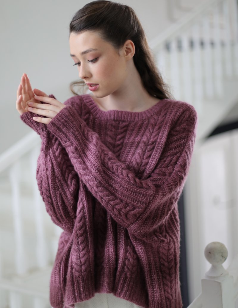 Olivia in Autumn Hues by Jody Long Airspun yarn knitting pattern