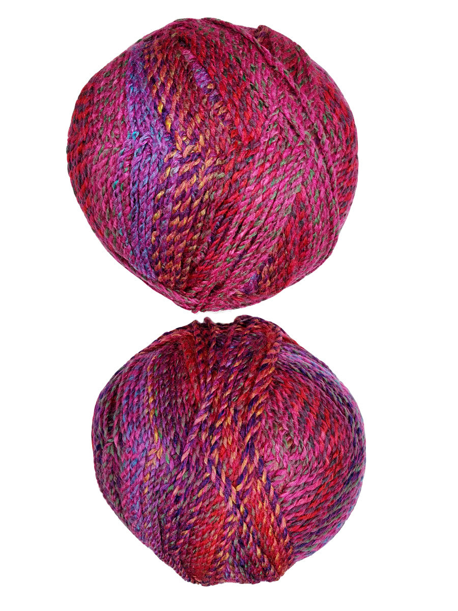 A colorful skein of James C. Brett Marble Chunky yarn