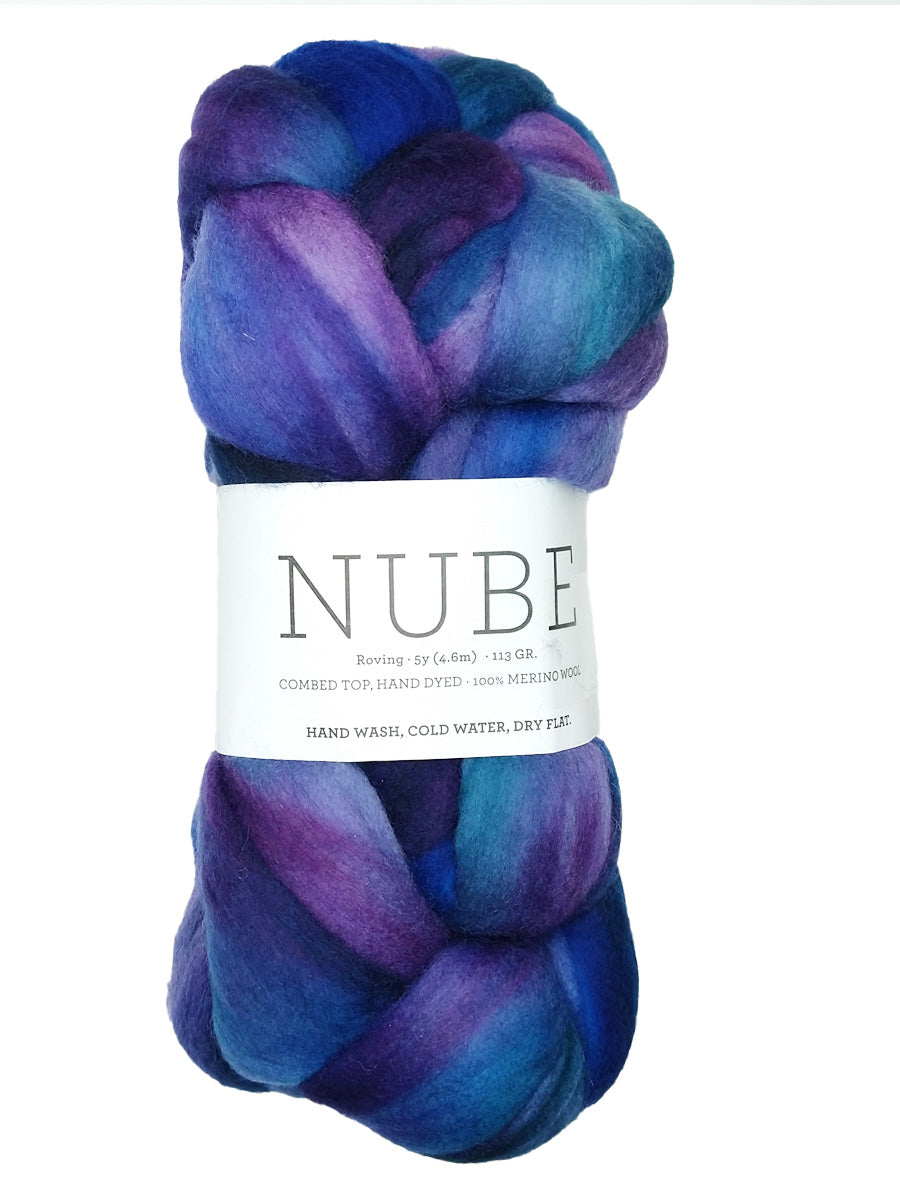 A photo of the blue and purple Whales Road Nube fiber braid