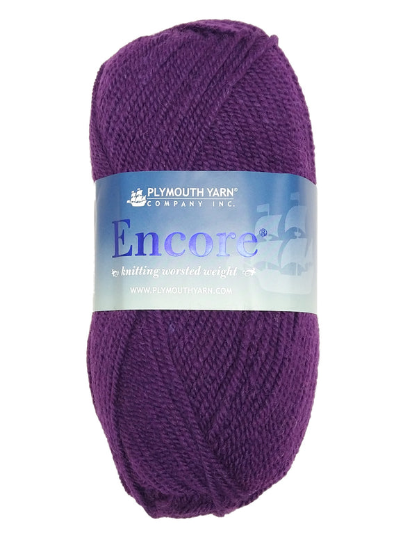 Photo of a purple skein of Encore Plymouth Yarn