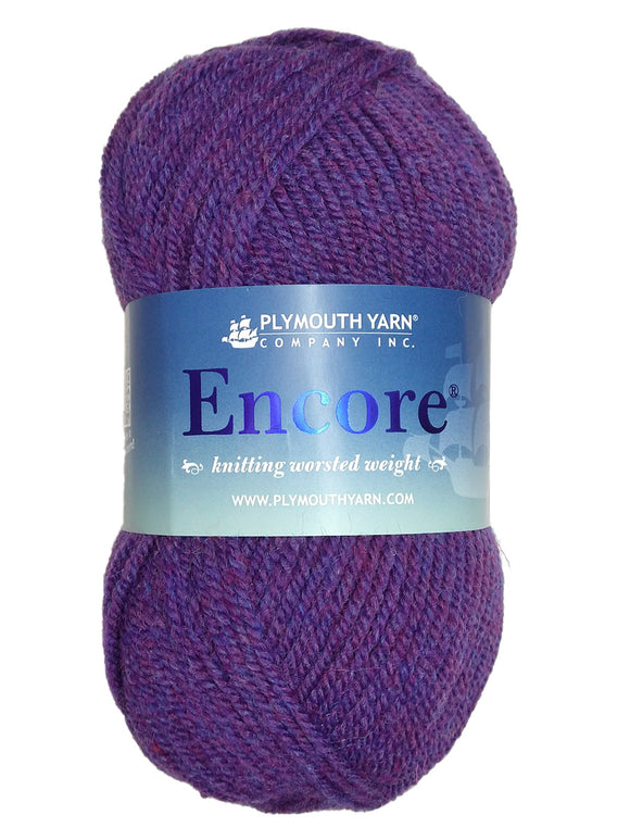 Photo of a purple skein of Encore Plymouth Yarn