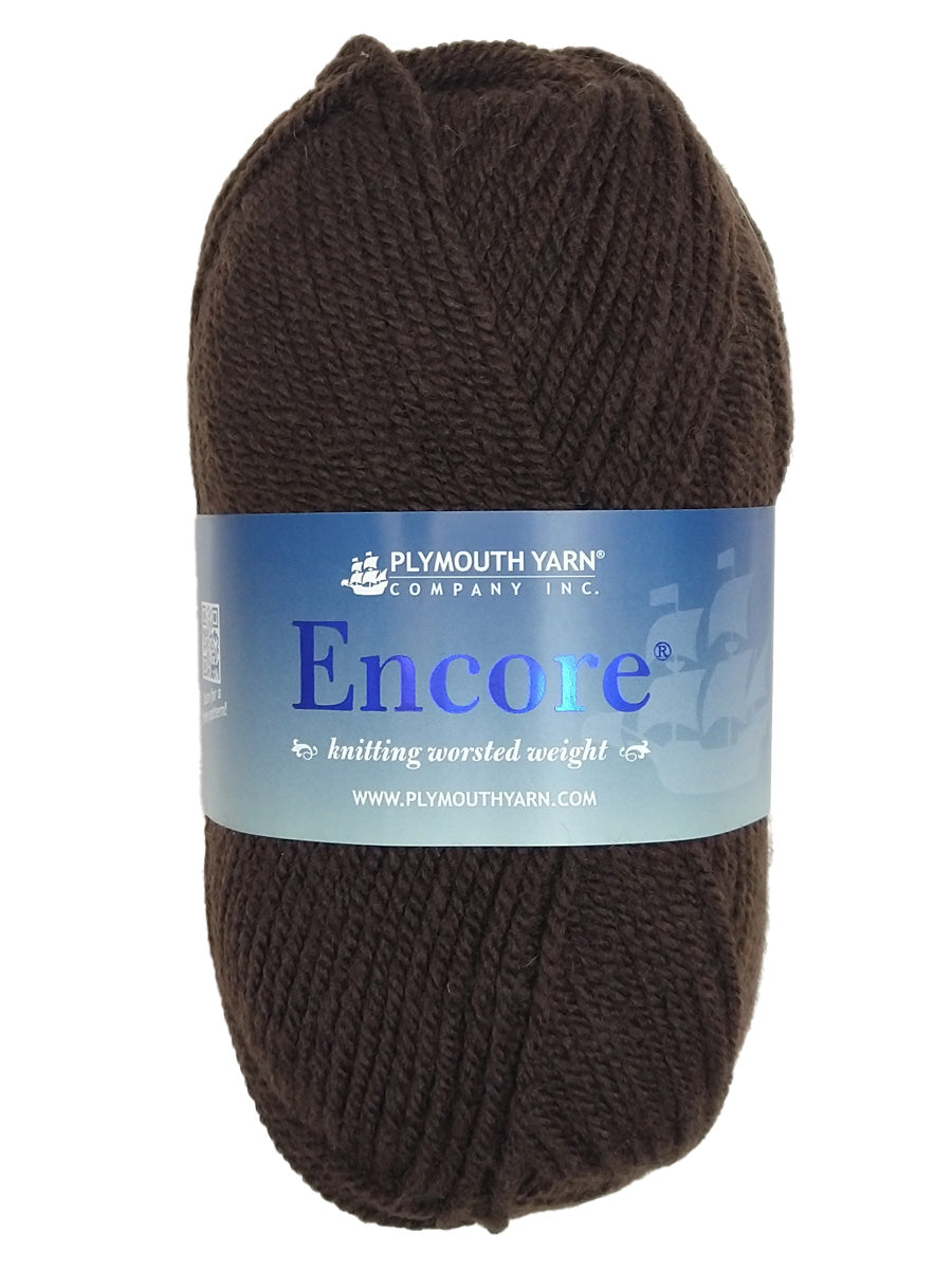 Photo of a brown skein of Encore Plymouth Yarn