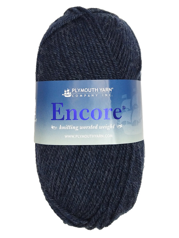 Photo of a black skein of Encore Plymouth Yarn
