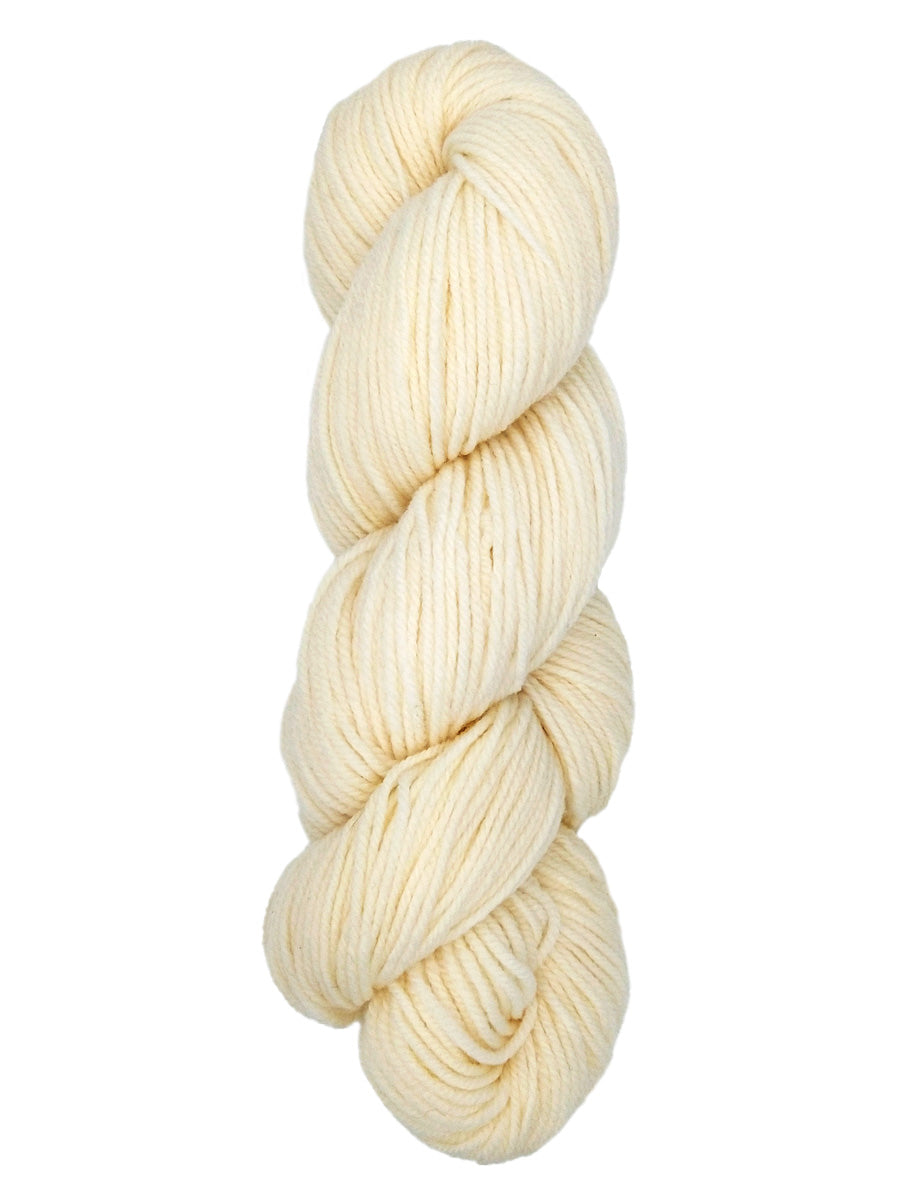 A natural cream colored hank of Prairie Spun yarn