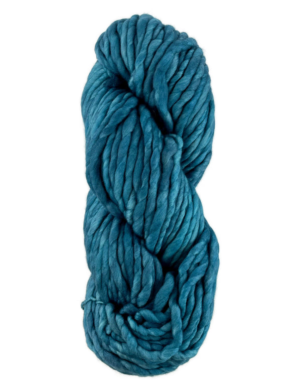 A blue mix skein of Malabrigo Rasta yarn