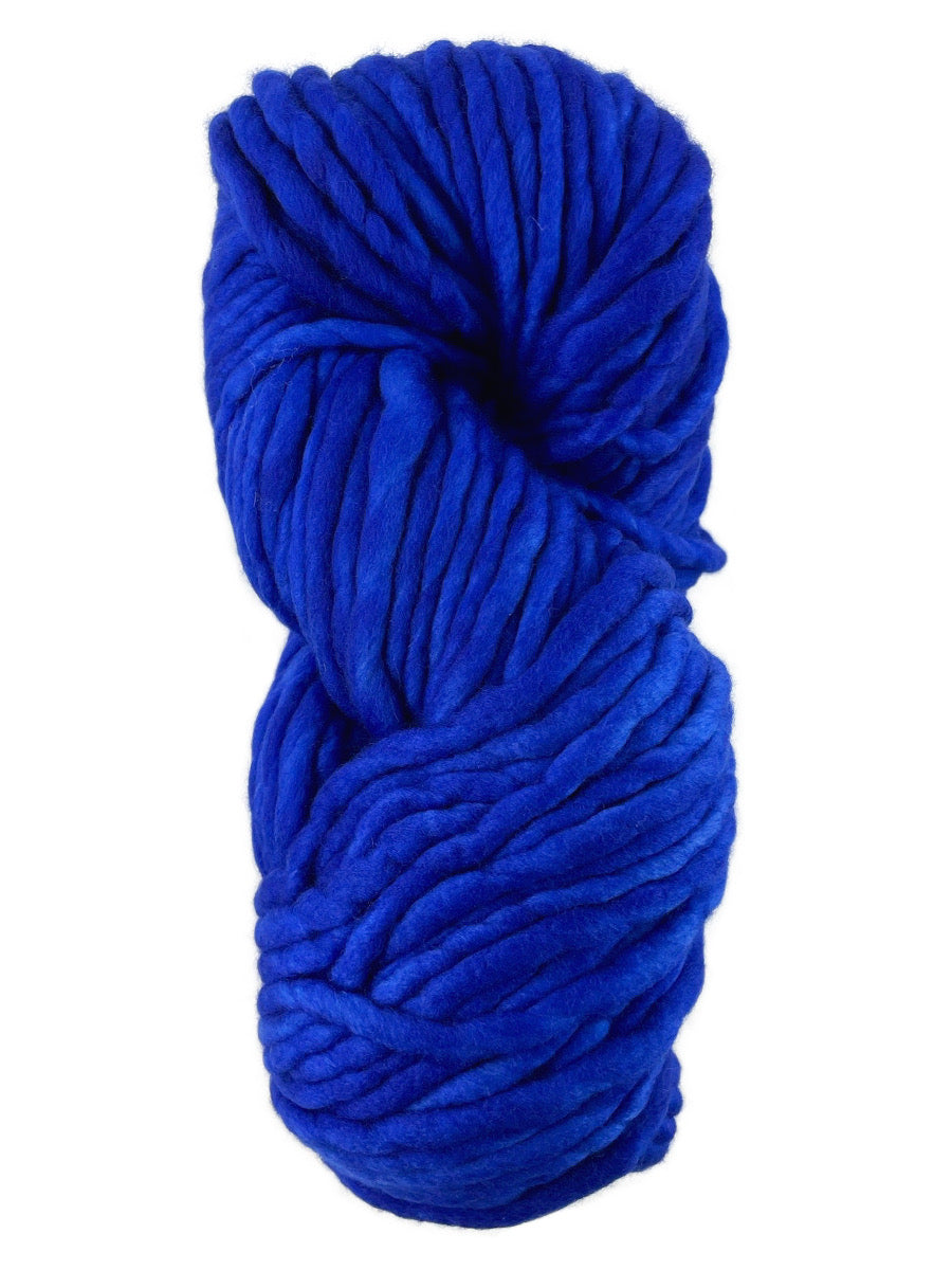 A blue skein of Malabrigo Rasta yarn